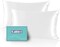 Silk Pillow Cases Set of 2, Both Sides Real Silk Pillowcase for Hair and Skin Prevent Acne Pillowcase Organic Silk Pillowcase 2 Pack with Hidden Zipper, White, Standard (20"×26")